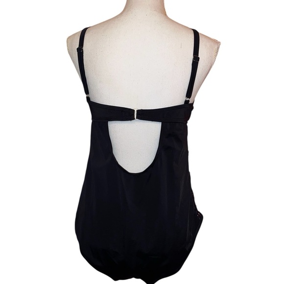 NWT Meet Curve Swimsuit One Piece Lace Side Panels in Black Size XL - Picture 2 of 6
